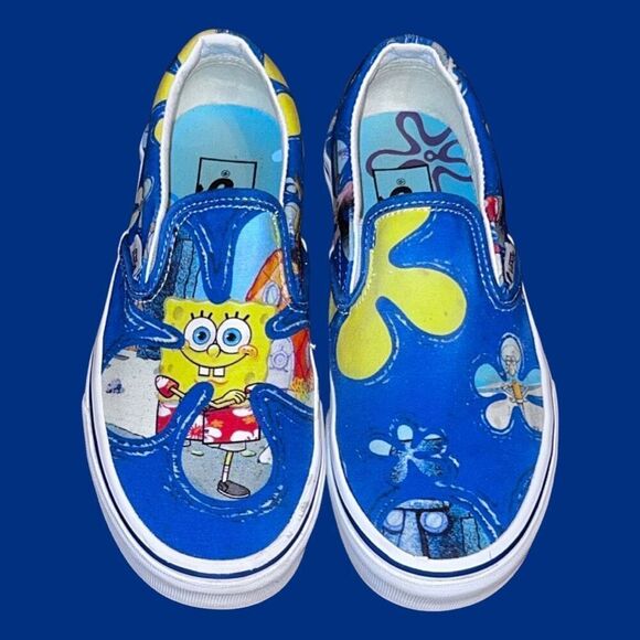 Vans Unisex Vans Classic Slip on Sponge Bob Square Pants Sneakers Size 6.5 - Picture 2 of 11